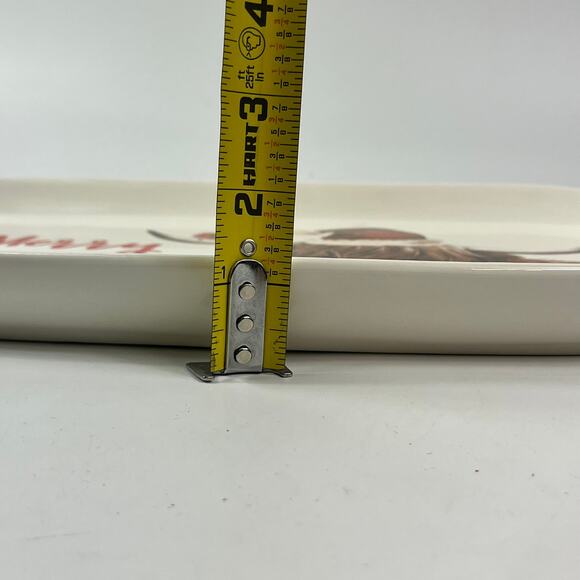 Robert Stanley Christmas Platter Highland Cow Santa Hat Cardinal Red Scarf 14" - Picture 11 of 12